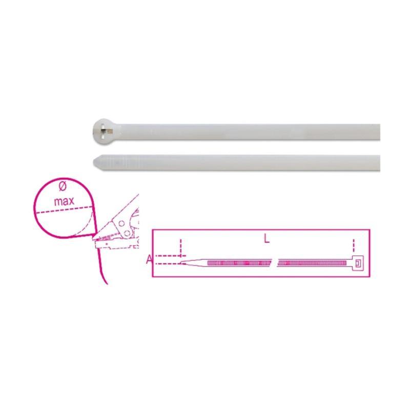 Fascette In Nylon Con Dente In Acciaio, Colore Naturale 1748-BL BMGroup