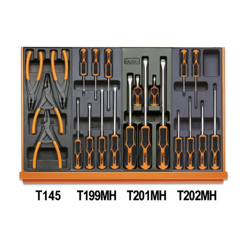 Assortimento Di 161 Utensili Per Impiego Universale In Termoformato Rigido In Abs 5908VU/2T Beta 059081136