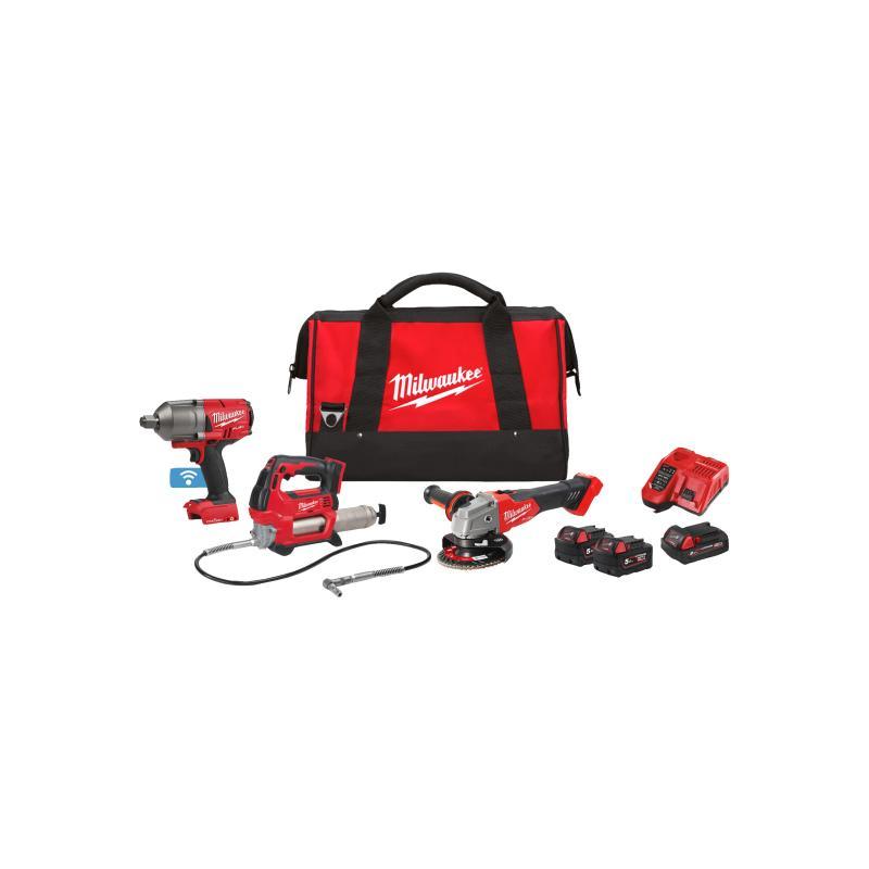 Kit M18 Fuel Avv Impulsi 3/4 E Smerigliatrice E Ingrassatore Onefhiwf34 + Fsag + Gg - M18 FPP3AK-523B - Milwaukee 4933498576