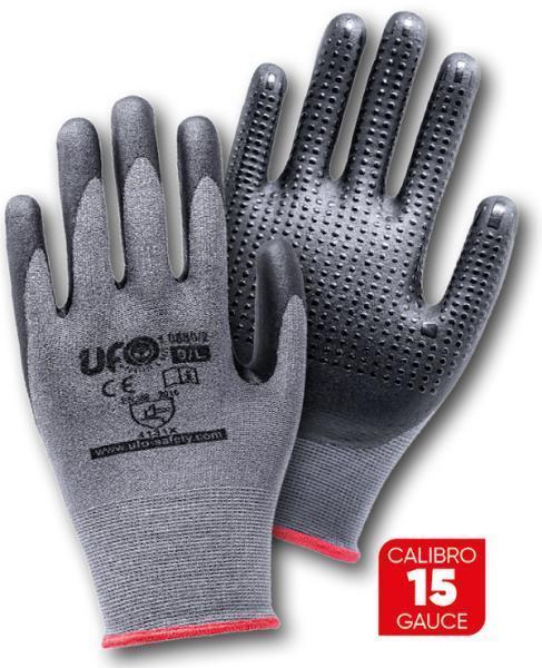 Guanti UFO supporto nylon ricoperto in nitrile puntinato GRIP mis. 11/xxl