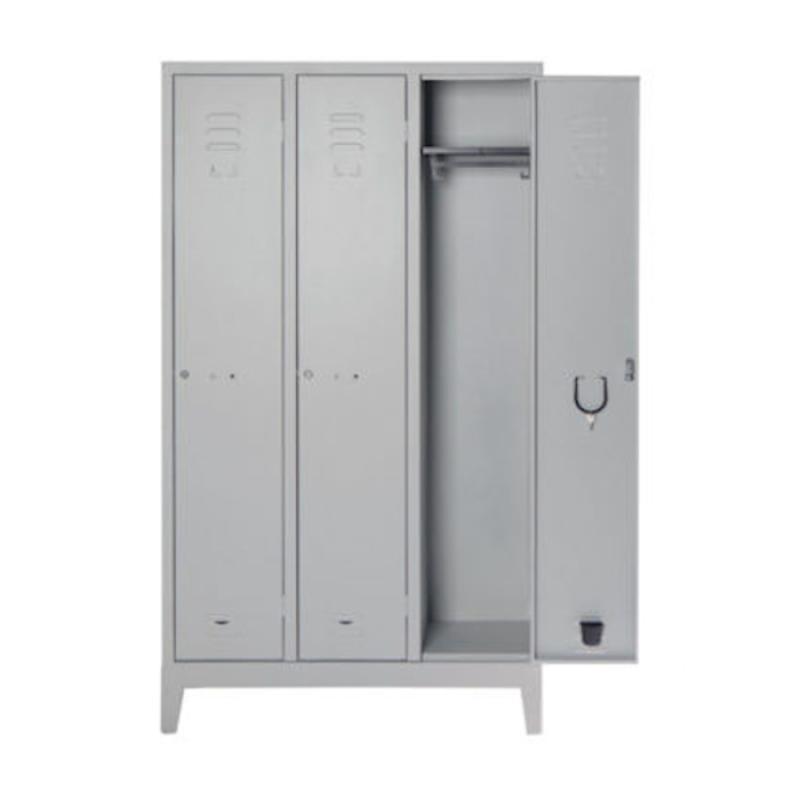 Armadio Spogliatoio Tetto Piano 3 Posti — 101 x 33 x 180