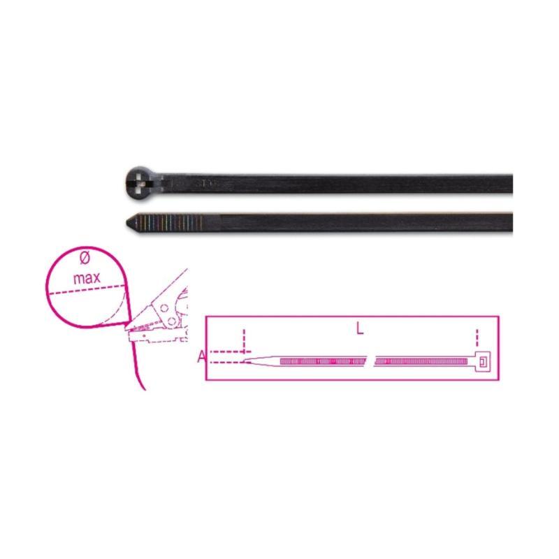 Fascette In Nylon Con Dente In Acciaio, Colore Nero, Uv Resistant 1748-NL BMGroup