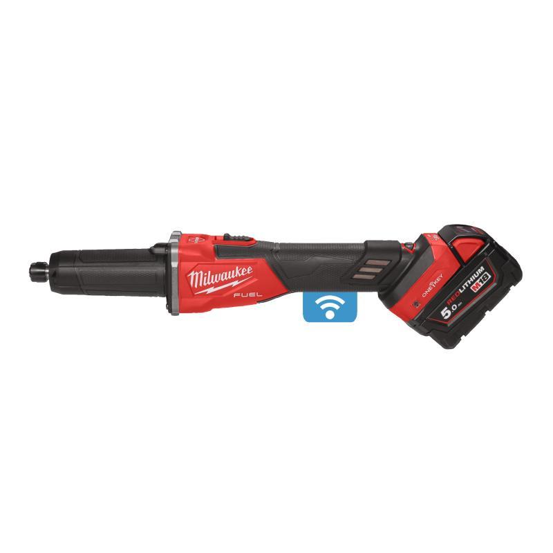 Smerigliatrice Diritta Velocità Variabile 18 Volt Avvio A Slitta 5,0 Ah Tecnologia Fuel Valigetta Heavyduty - M18 Fdgrovb-502X - Milwaukee 4933480956