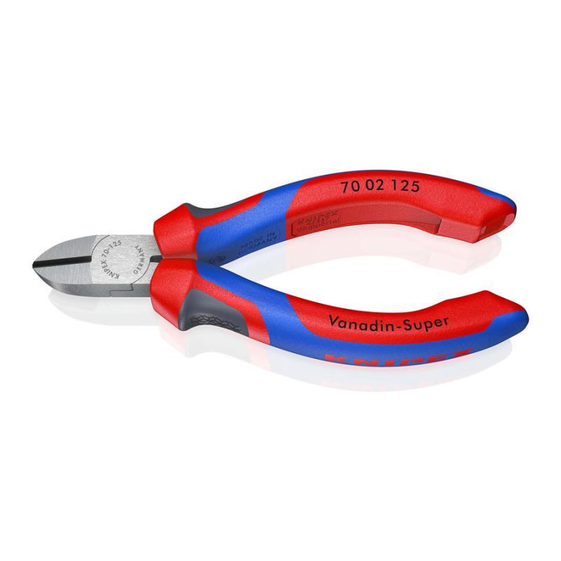 KNIPEX 70 02 125 Tronchese laterale con manici comfort atramentata nera 125 mm