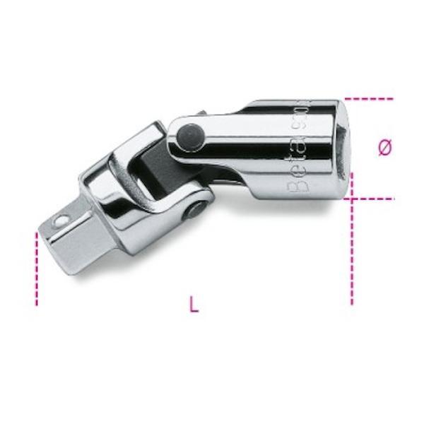 Snodo A Mano Con Attacchi Quadri, Maschio E Femmina 1/4" Cromato 900/25 Beta 009000830