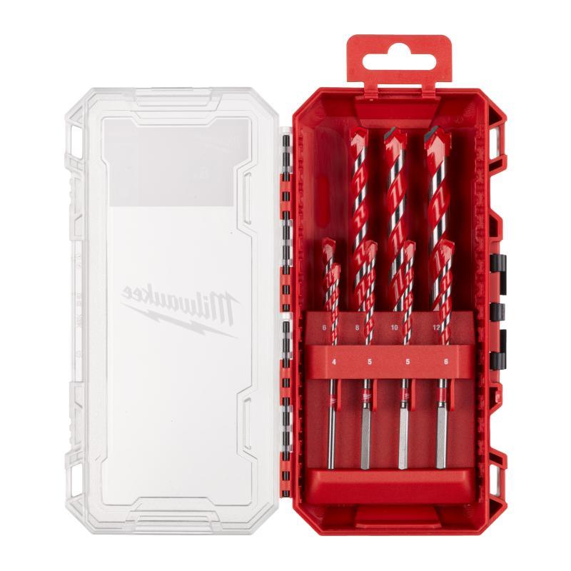 Punte Calcestruzzo Serie Premium 1 - Milwaukee — SET 1 PUNTE CALCESTRUZZO PREMIUM 8pz (4X90 mm. 5/5/6