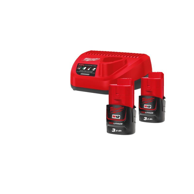 Energy Kit M12: 2 Batterie 3 Ah, 1 Caricabatterie - M12 NRG-302 - Milwaukee 4933451902