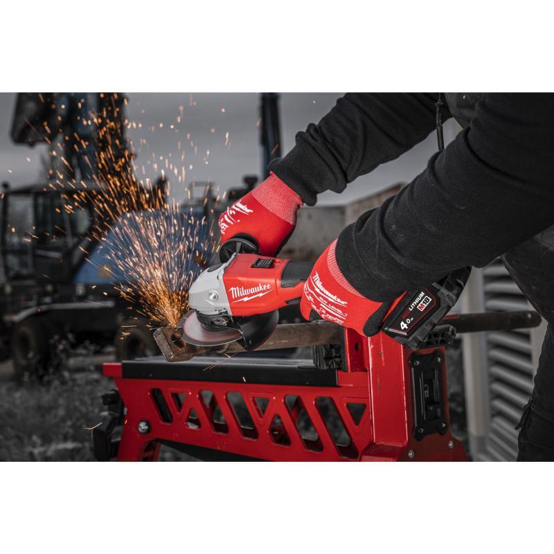 Smerigliatrice 18 Volt Disco 125 Mm - Senza Batteria, Avvio A Slitta - M18 Blsag125X-0 - Milwaukee 4933492643