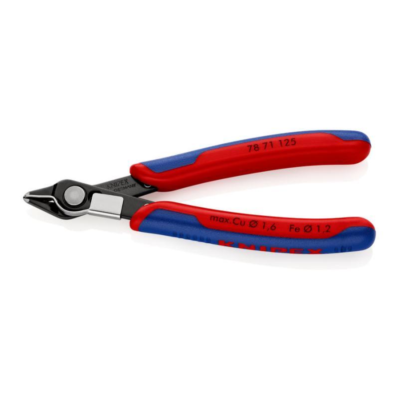 KNIPEX 78 71 125 SB Electronic Super Knips® con impugnature multicomponente brunita 125 mm in confezione Self-service