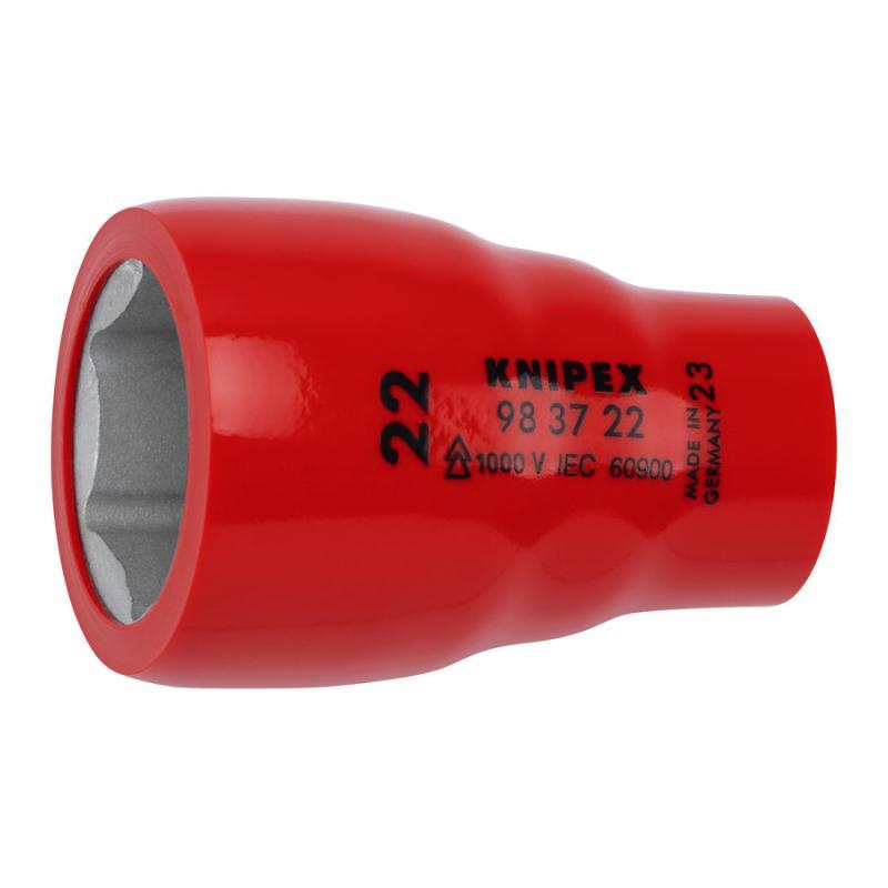 KNIPEX 98 37 22 Chiave a bussola per viti esagonali con attacco quadro interno 3/8" 49 mm