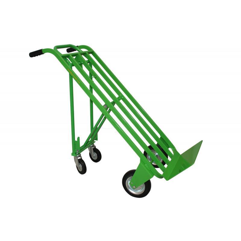 Carrello Trasformabile Con Ruote In Gomma Piena - Su 2 Ruote Portata 200 Kg - Su 4 Ruote Portata 300 Kg