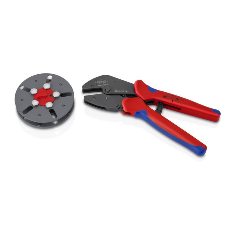 KNIPEX 97 33 LE MultiCrimp® Crimpatrice con caricatore intercambiabile, vuoto con impugnature multicomponente brunita 250 mm