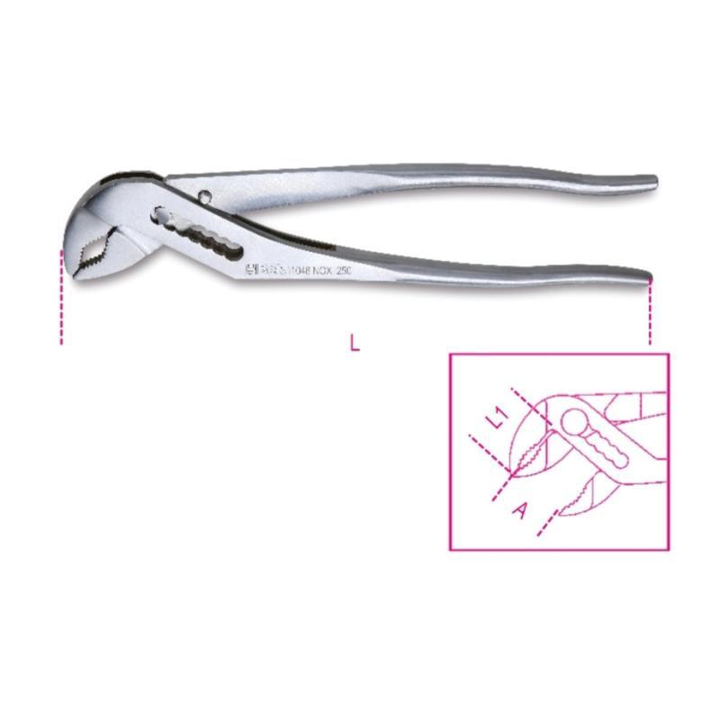 Pinza Regolabile Cerniera Chiusa In Acciaio Inossidabile 1048INOX 250 BetaINOX 010480325