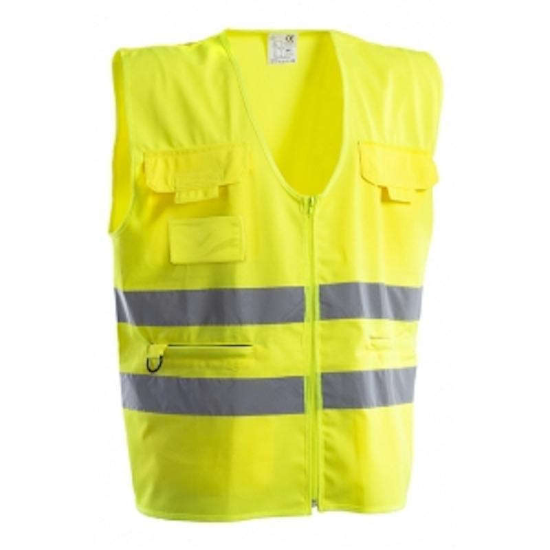 Gilet Road Con Portabadge Alta Visibilità P&P LOYAL