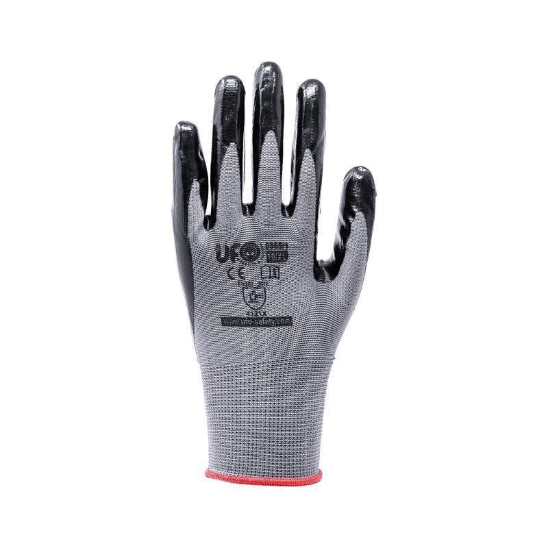 Guanto UFO In Nylon Rivestito In Nitrile Nero