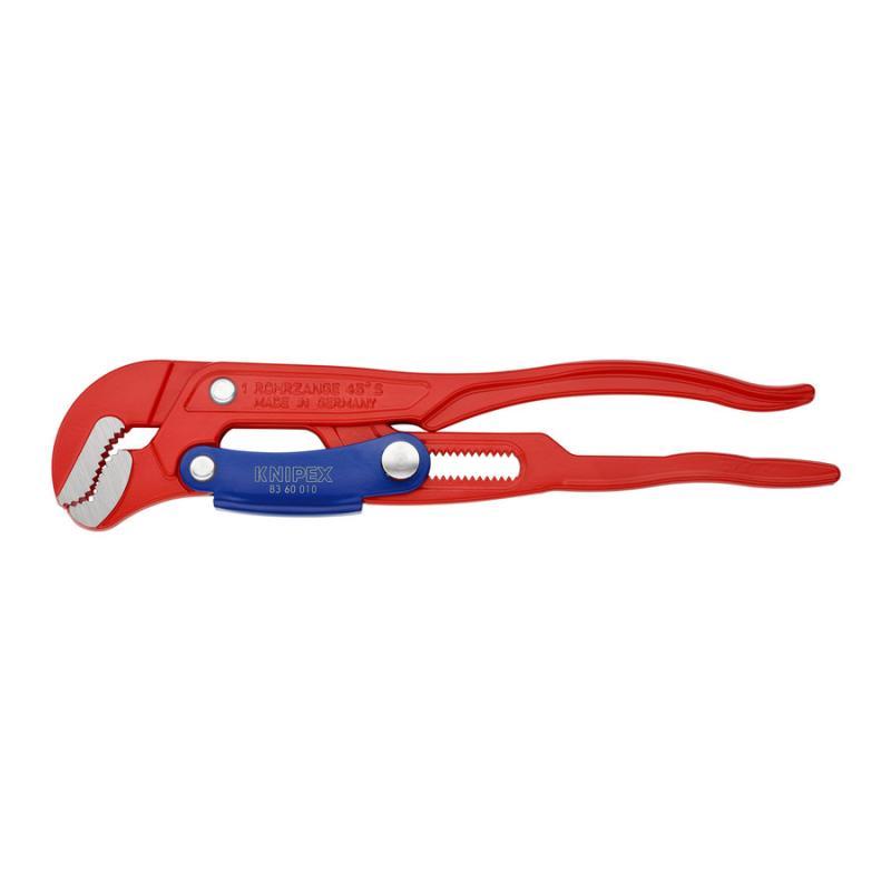 KNIPEX 83 60 010 Giratubi con ganasce ad "S" con regolazione rapida rossa, verniciata a polvere 330 mm
