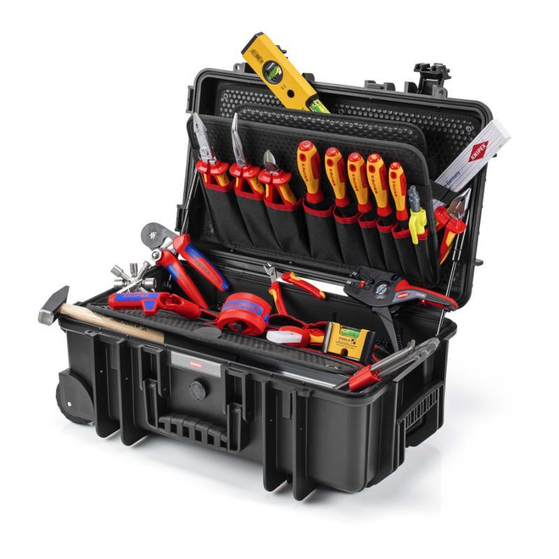 KNIPEX 00 21 33 E Valigia portautensili "Robust26 Move" Elettro 22 pezzi 550 mm