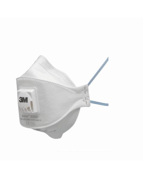 3M™ Aura™ 9322+ Respiratore FFP2 con Valvola Cool Flow™ - Pieghevole e Igenico - Rossini R603
