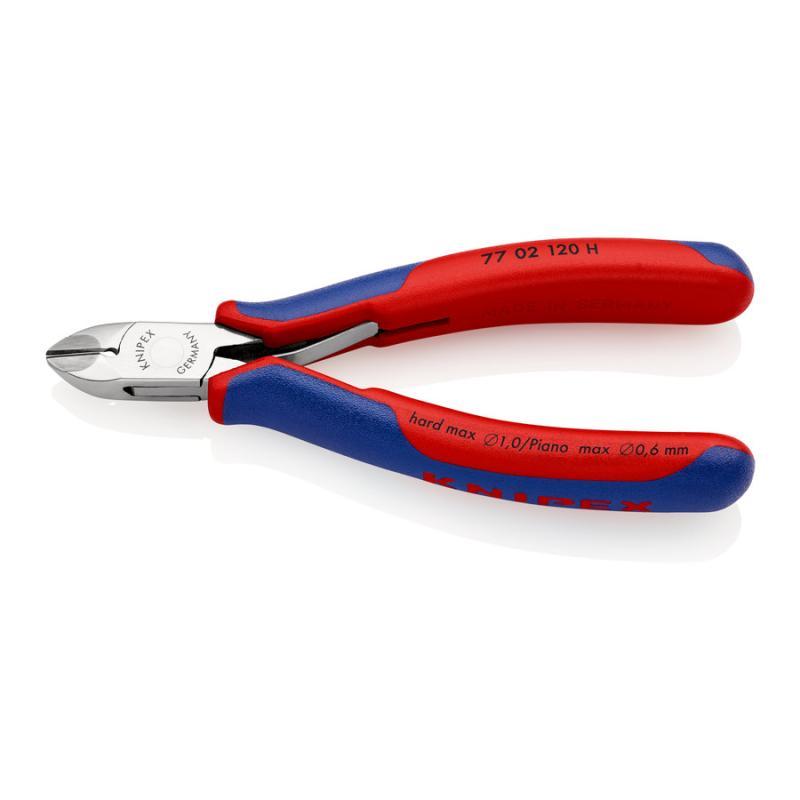 KNIPEX 77 02 120 H Tronchese per elettronica con tagliente laterale in metallo duro con impugnature multicomponente 120 mm
