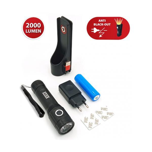 Torcia Sturm LED 20W Anti Black-out Con Base Di Carica Ad Induzione