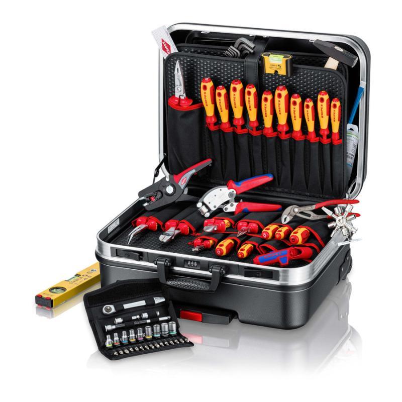 KNIPEX 00 21 06 Valigia portautensili "BIG Basic Move“ ElettroPlus 71 pezzi 515 mm