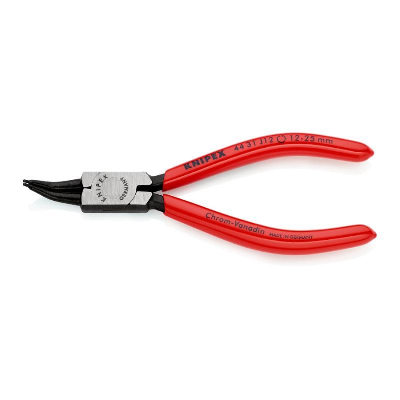 KNIPEX 44 31 J12 Pinza per anelli di sicurezza per anelli di sicurezza interni a fori angolazione a 45° rivestiti in resina sintetica atramentata nera 140 mm