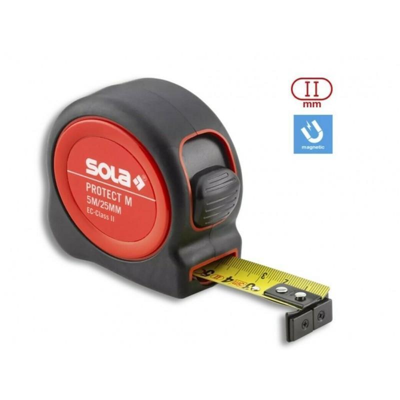 Flessometro PROTECT M Magnetico CE II 25 mm 5Mt SOLA