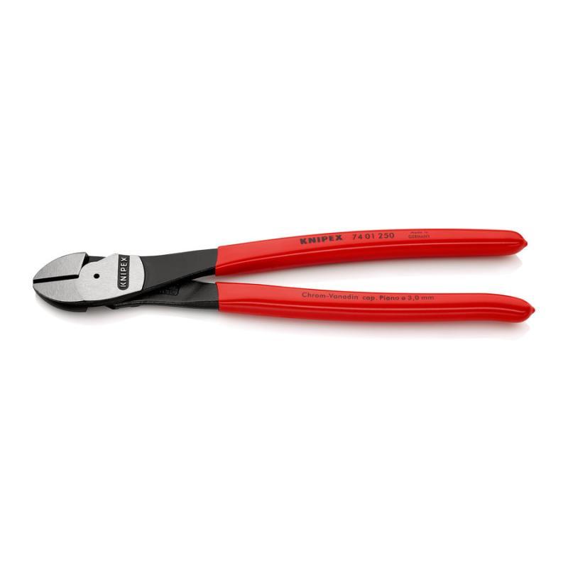 KNIPEX 74 01 250 SB Tronchese laterale per meccanica tipo forte rivestiti in resina sintetica atramentata nera 250 mm in confezione Self-service