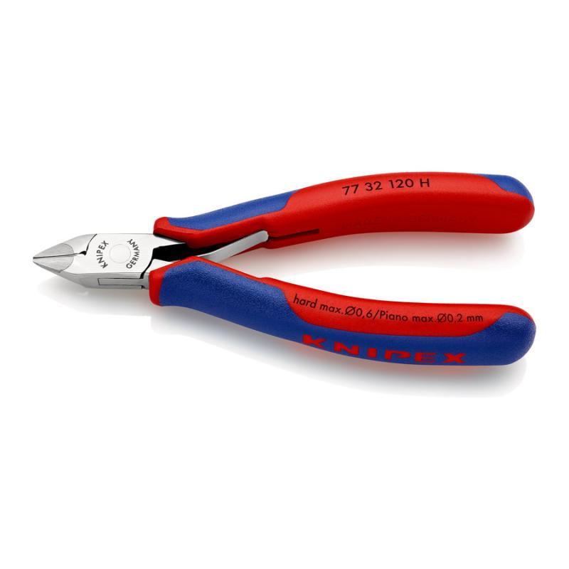 KNIPEX 77 32 120 H Tronchese per elettronica con tagliente laterale in metallo duro con impugnature multicomponente 120 mm