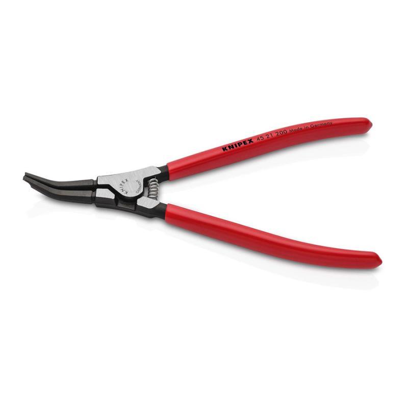KNIPEX 45 21 200 Pinza di montaggio per anelli elastici (su alberi) rivestiti in resina sintetica atramentata nera 220 mm