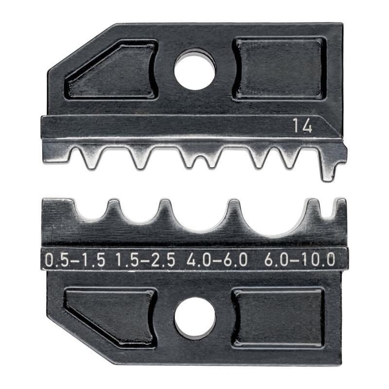 KNIPEX 97 49 14 Matrice di crimpaggio per terminali femmina non isolati tubolari e a compressione così come per capicorda non isolati a compressione e connettori testa a norma DIN 46341
