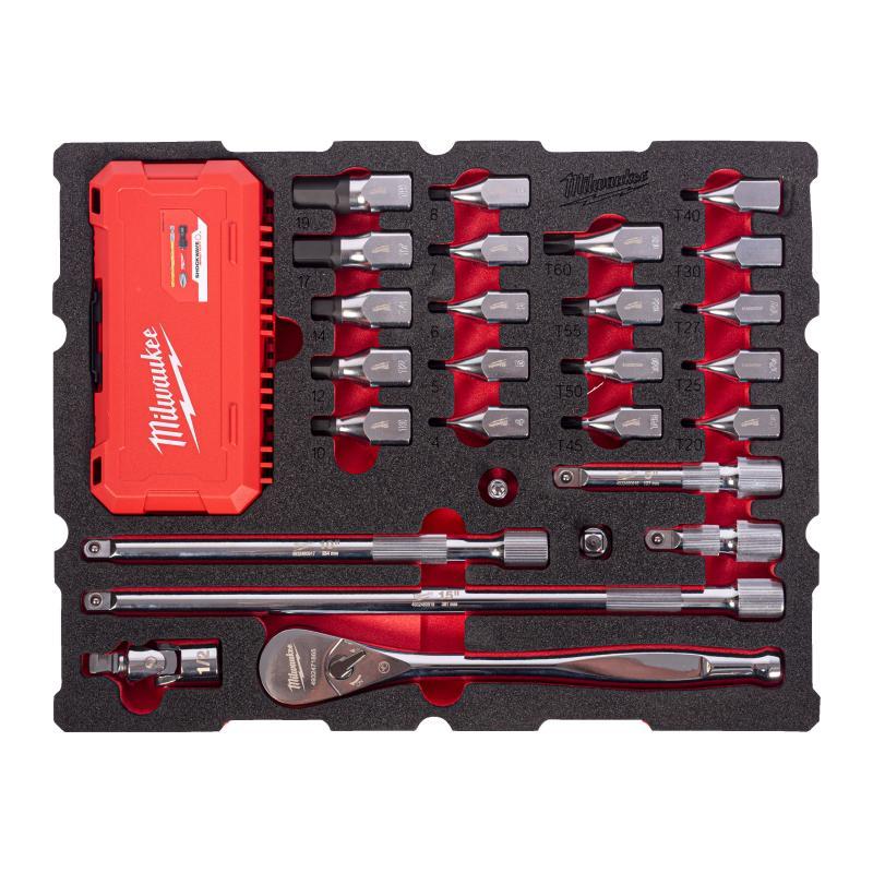 1 2Ratchet And Bit Socket Set Packout Foam Insert - Milwaukee