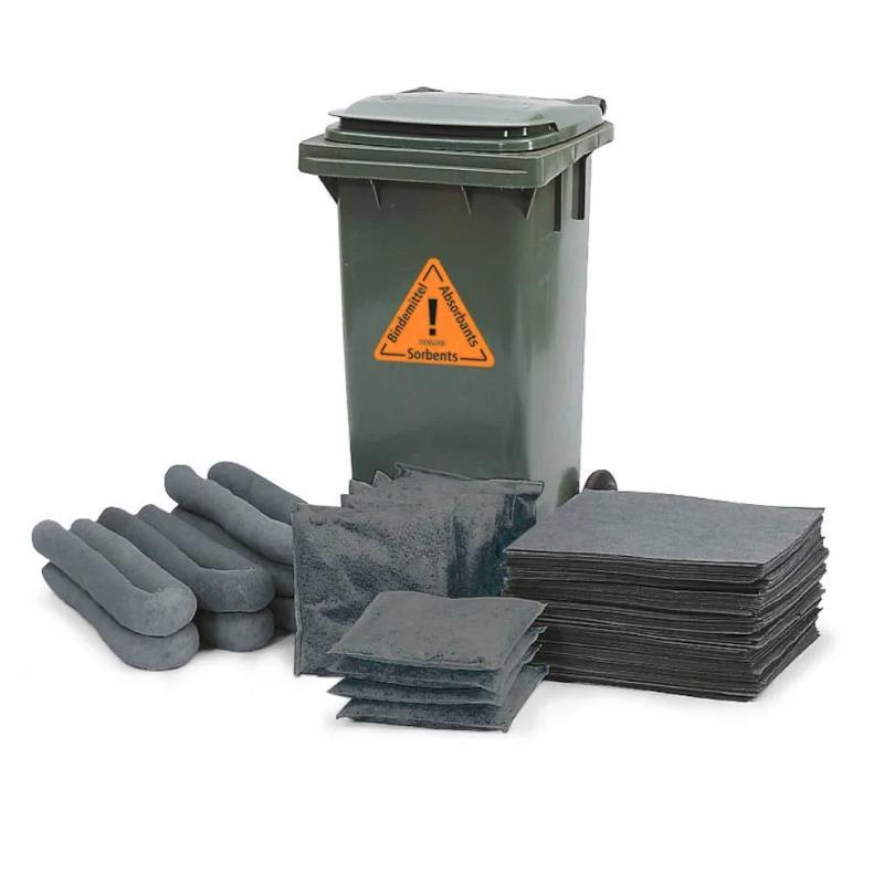 Kit Carrellato Assorbimento Di Pronto Intervento Universale Assorbimento 165 Litri