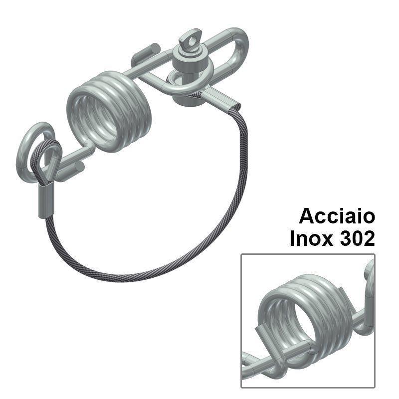 Linea Vita Indeformabile Dissipatore Di Energia Con Indicatore Di Tensione Acciaio Zincato