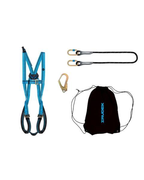 Kit DOLOMITI: Imbracatura LIGHT 1, 2 Moschettoni 981 e 1 Moschettone 39 per Trattenuta e Anticaduta - Rossini N078