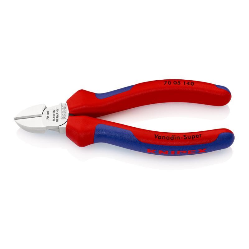 KNIPEX 70 05 140 Tronchese laterale con impugnature multicomponente cromata 140 mm