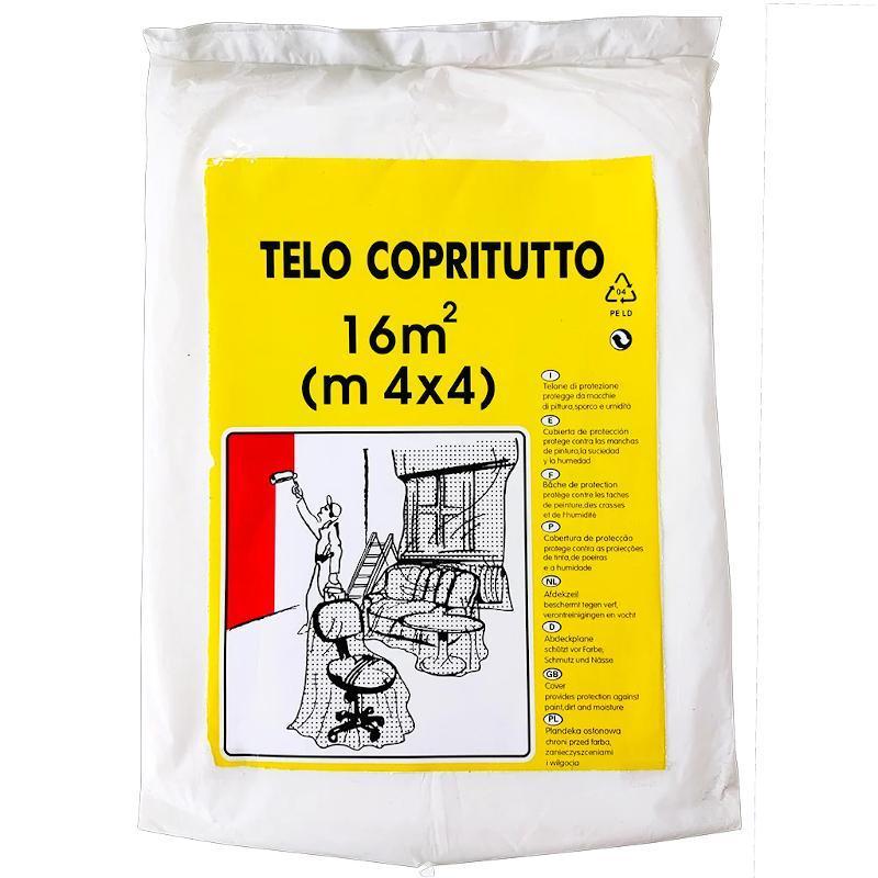 Telo Polietilene Copritutto 4x4m 6 Micron SARTEX