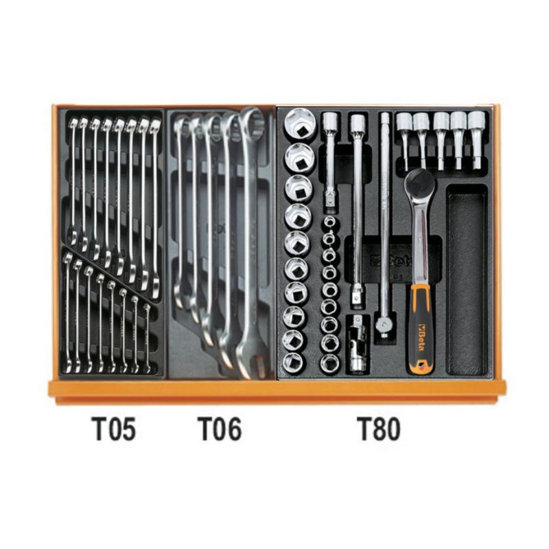 Assortimento Di 99 Utensili Per Autoriparazione In Termoformato Rigido In Abs 5904VG/2T Beta 059041191