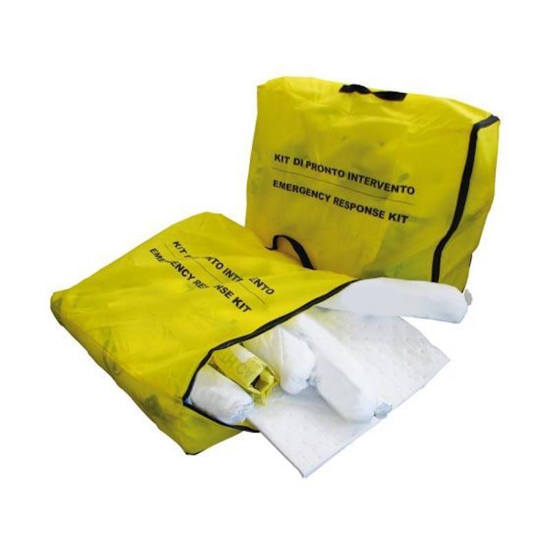 Kit Assorbimento Di Pronto Intervento Ambientale Per Sversamento Di Oli E Idrocarburi 48 Litri