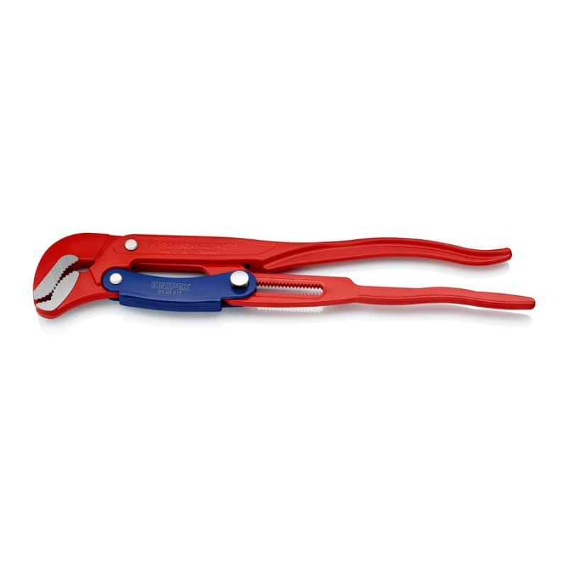 KNIPEX 83 60 015 Giratubi con ganasce ad "S" con regolazione rapida rossa, verniciata a polvere 420 mm