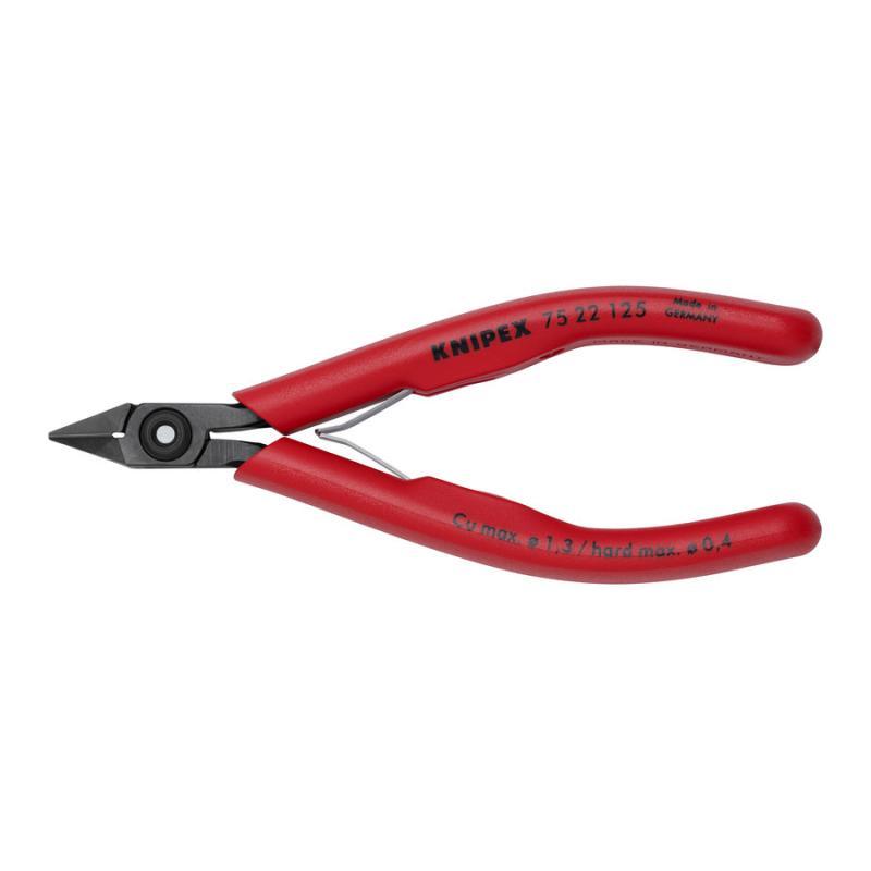 KNIPEX 75 22 125 Tronchese laterale per elettronica rivestiti in resina sintetica brunita 125 mm