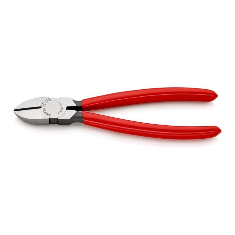 KNIPEX 70 01 180 Tronchese laterale rivestiti in resina sintetica atramentata nera 180 mm