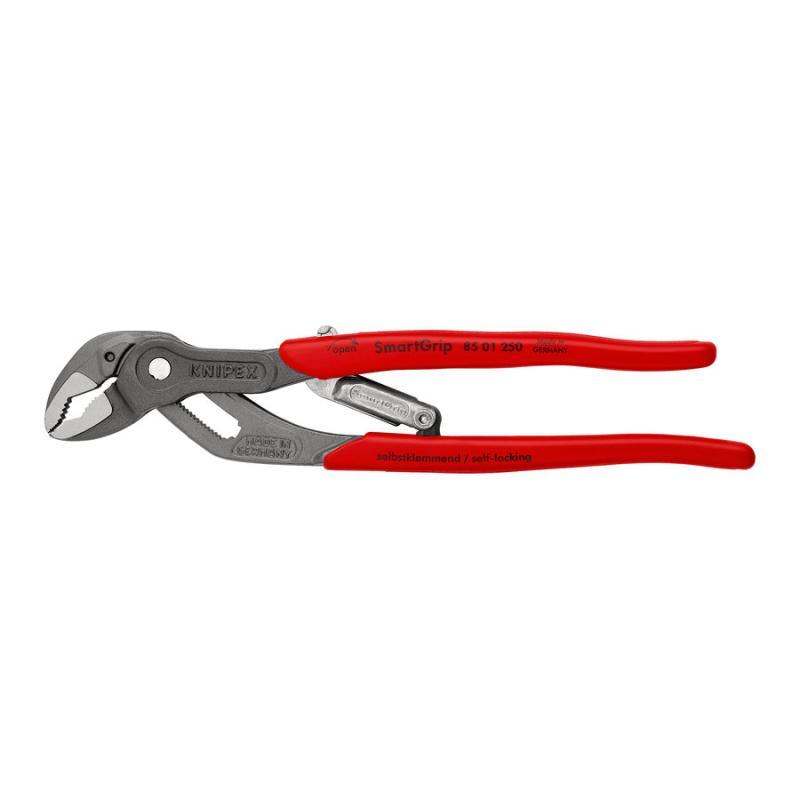 KNIPEX 85 01 250 SmartGrip® Pinza regolabile per tubi e dadi con regolazione automatica rivestiti in resina sintetica bonderizzata grigia 250 mm