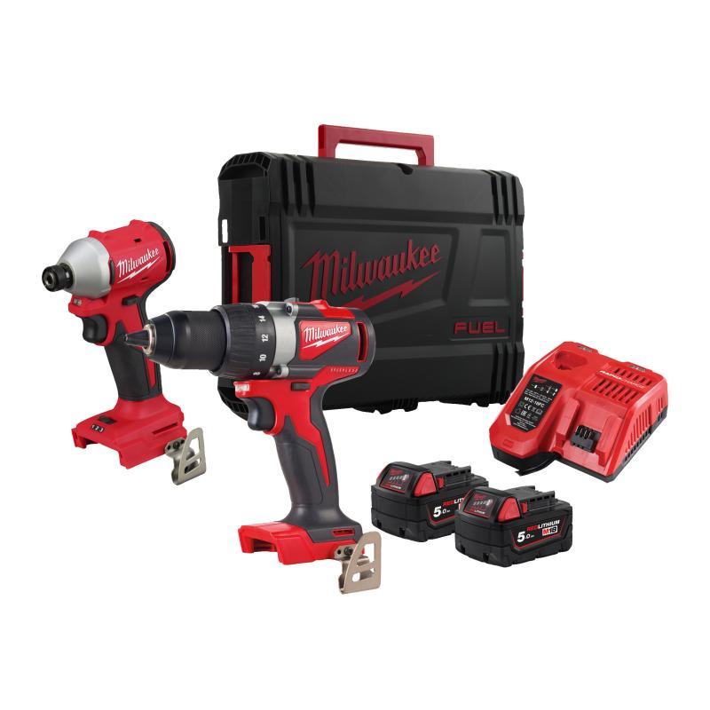 Kit M18 Brushless Trapano Rotativo E Avv Impulsi 1/4 Hex Bldd2 + Blidr - M18 BLPP2B3-502X - Milwaukee 4933492846