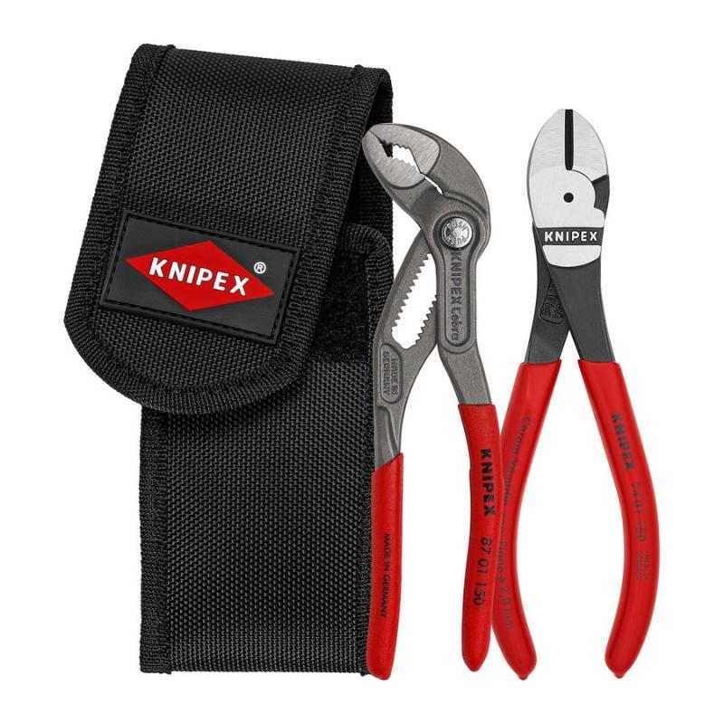 KNIPEX 00 20 72 V02 Mini set di pinze in marsupio portautensili 1 x 87 01 150, 1 x 74 01 160 160 mm