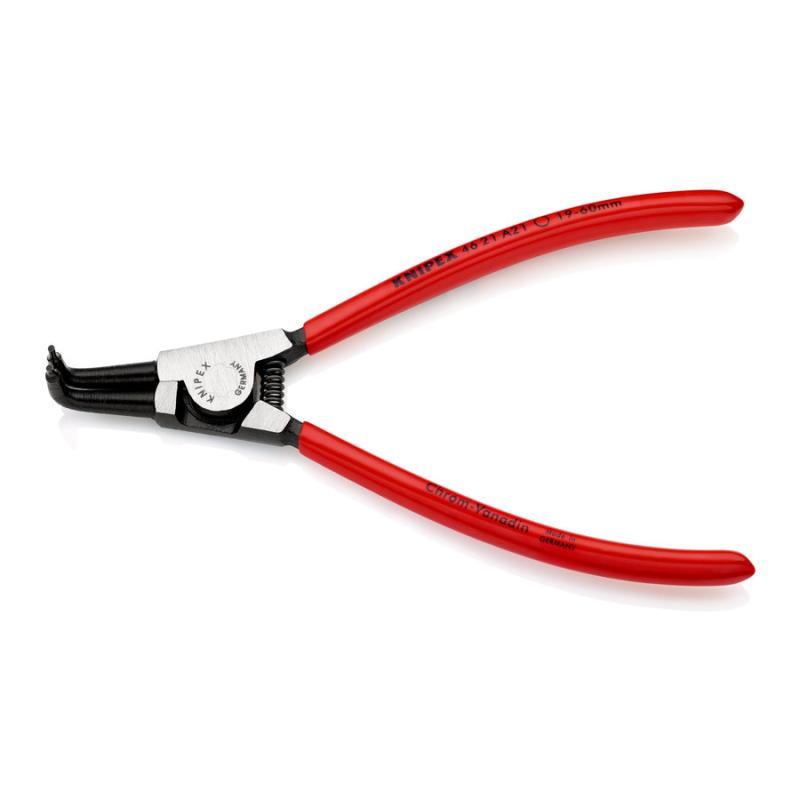 KNIPEX 46 21 A21 Pinza per anelli di sicurezza per anelli di sicurezza esterni su alberi rivestiti in resina sintetica atramentata nera 170 mm