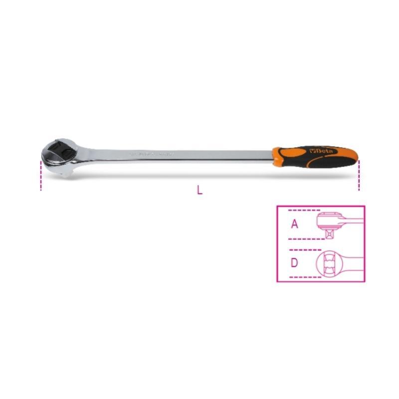 Cricchetto Reversibile Con Attacco Quadro Maschio 3/4" Cromato BETA 928/55