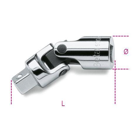 Snodo A Mano Con Attacchi Quadri, Maschio E Femmina 1/4" Cromato 900/25 Beta 009000830