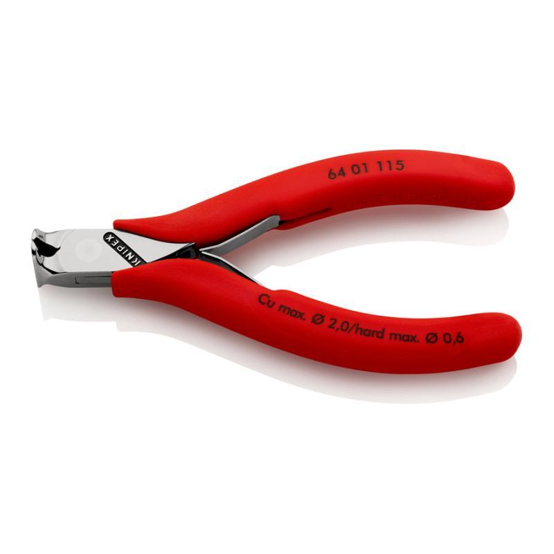 KNIPEX 64 01 115 Tronchese per elettronica con tagliente frontale rivestiti in resina sintetica antiscivolo 115 mm