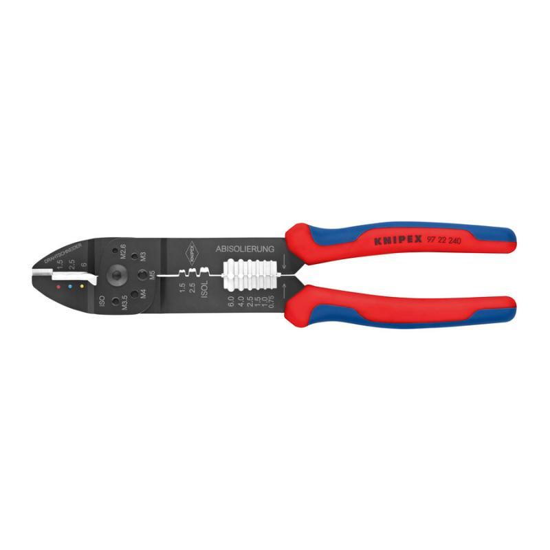 KNIPEX 97 22 240 Pinza per capicorda con impugnature multicomponente verniciata nera 240 mm